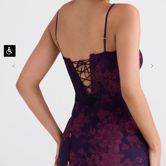 House of CB AIZA Grape Floral Print Maxi Dress - Picture 5 of 7